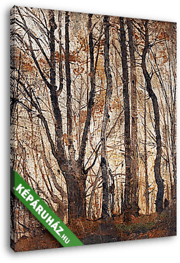 Őszi erdő (színverzió 1) - vászonkép 3D látványterv
