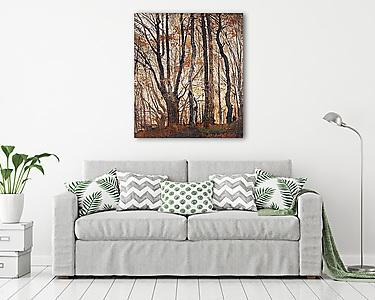 Őszi erdő (színverzió 1) (vászonkép) - vászonkép, falikép otthonra és irodába