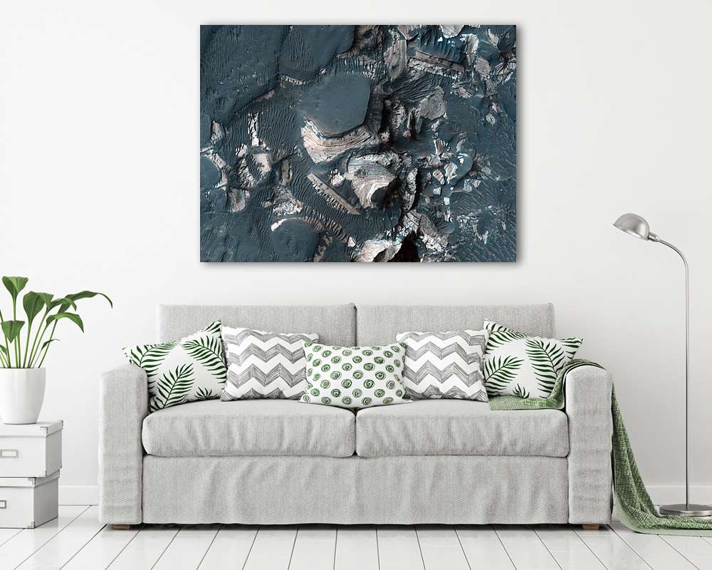 Holden Crater, MARS (színezett) (többrészes kép) - vászonkép, falikép otthonra és irodába