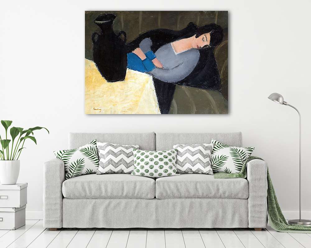 Alvó nő fekete vázával (1927-1928) (fotótapéta) - vászonkép, falikép otthonra és irodába