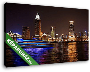 Shanghai este - vászonkép 3D látványterv