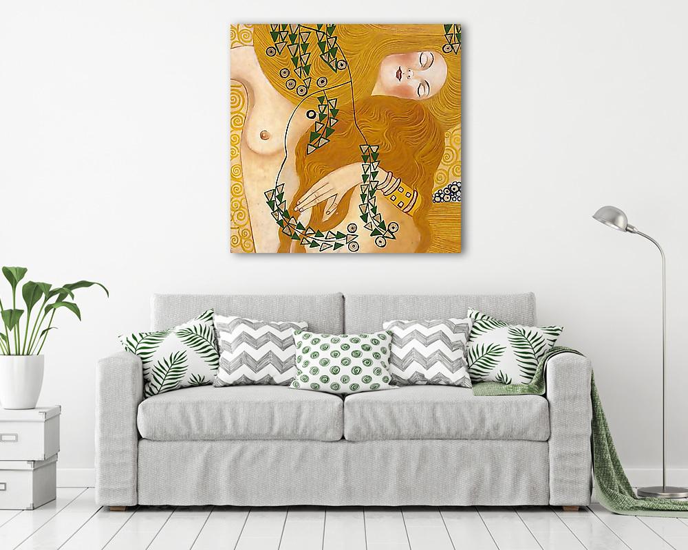 FV - Vízikígyók II. (átdolgozás, részlet) (keretezett kép) - vászonkép, falikép otthonra és irodába