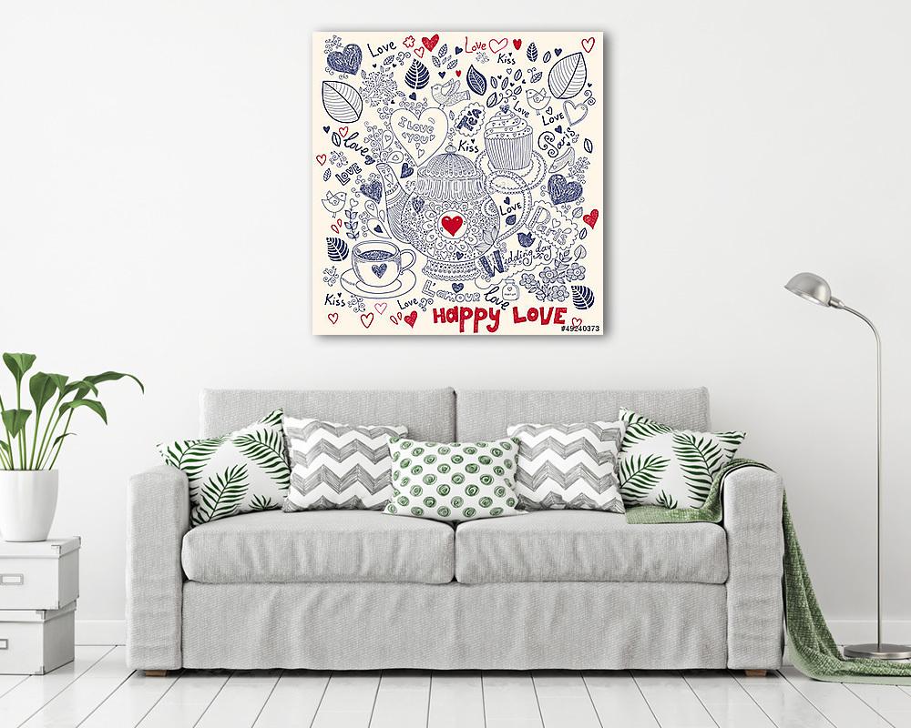 Vector üdvözlőkártya - vászonkép, falikép vásárlás Vector üdvözlőkártya (vászonkép) - vászonkép, falikép otthonra és irodába