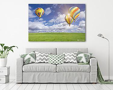 Tavaszi hőlégballon bemutató  (vászonkép) - vászonkép, falikép otthonra és irodába