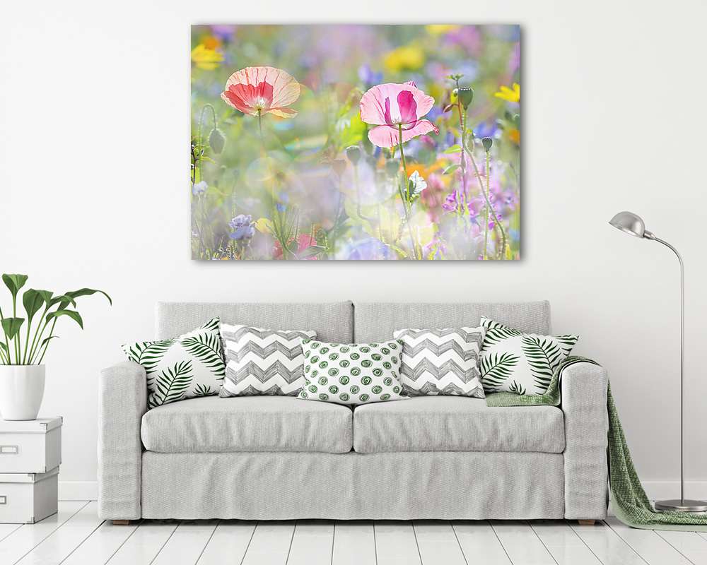 Nyári rét pipaccsal (vászonkép) - vászonkép, falikép otthonra és irodába