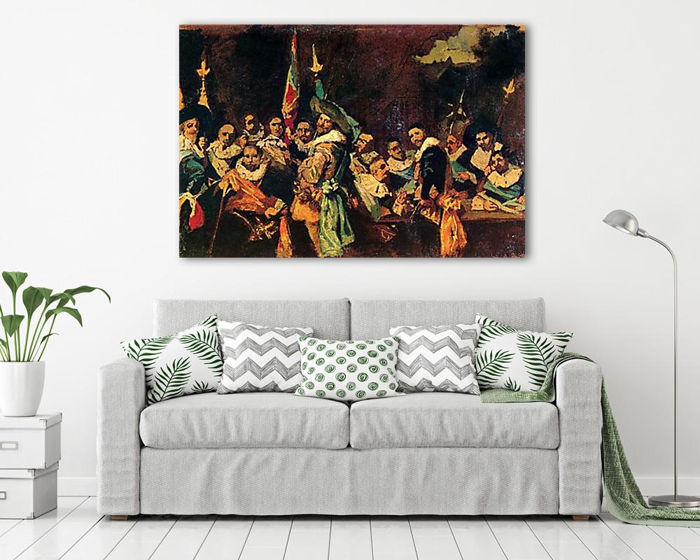 Zenész közösség (keretezett kép) - vászonkép, falikép otthonra és irodába