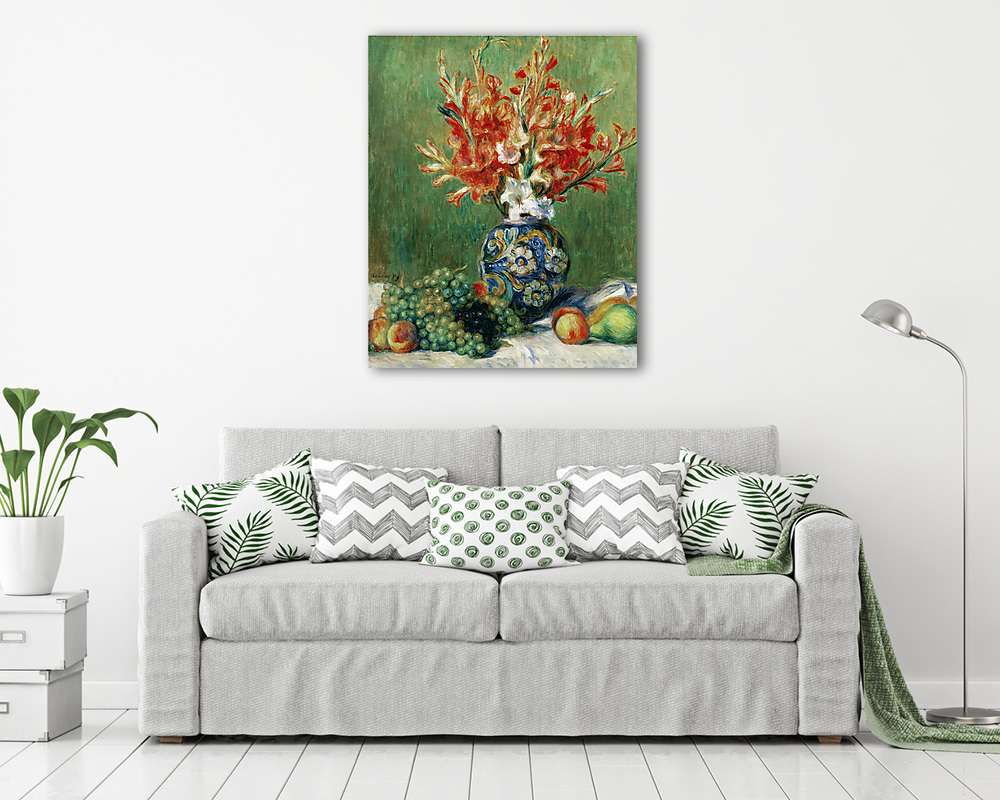 Virágok és gyümölcsök csendélet (színverzió 1) - vászonkép, falikép vásárlás Virágok és gyümölcsök csendélet (színverzió 1) (fotótapéta) - vászonkép, falikép otthonra és irodába