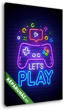 Let's play (neon series) - vászonkép 3D látványterv