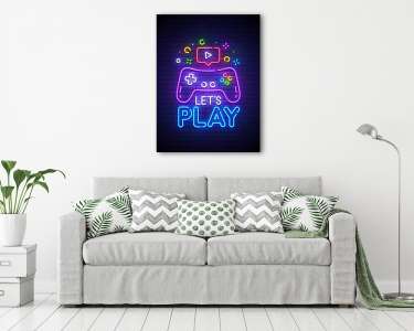 Let's play (neon series) (vászonkép) - vászonkép, falikép otthonra és irodába