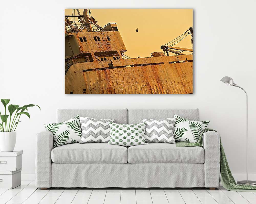 Az idő vas foga (hajóroncs Cipruson) (vászonkép) - vászonkép, falikép otthonra és irodába