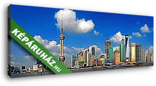 Shanghai panoráma - vászonkép 3D látványterv