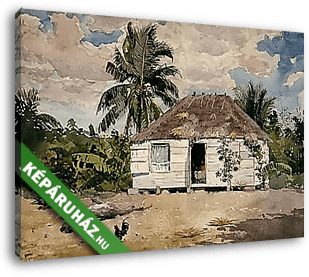 Bennszülött házikó Nassauban, 1885 - vászonkép 3D látványterv