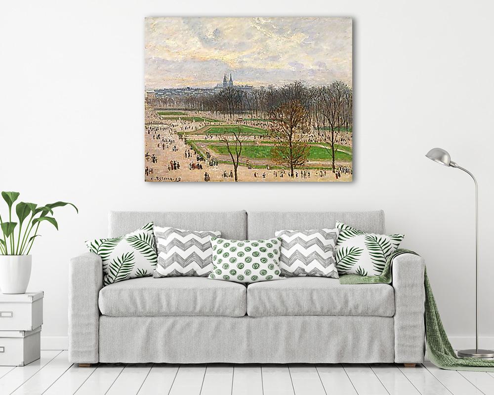 A Tuilériák kertje, téli délután (1899) (fotótapéta) - vászonkép, falikép otthonra és irodába