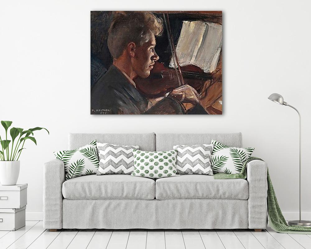 Hegedűs (keretezett kép) - vászonkép, falikép otthonra és irodába