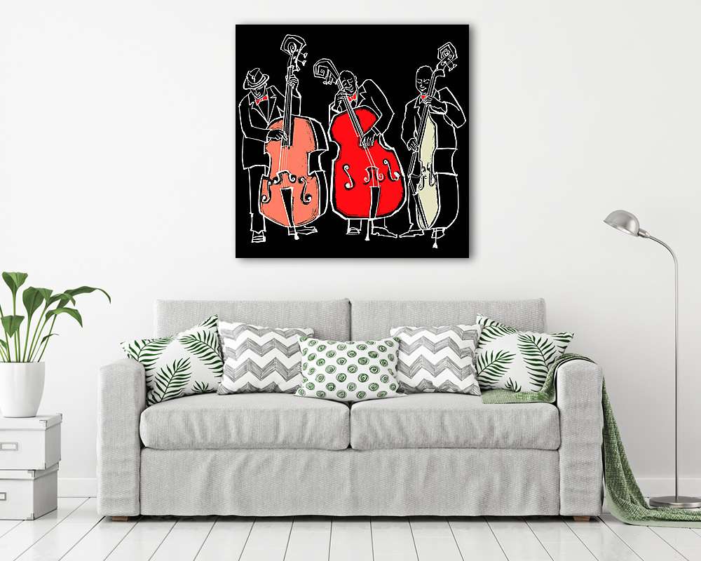 Jazz zenekar (poszter) - vászonkép, falikép otthonra és irodába