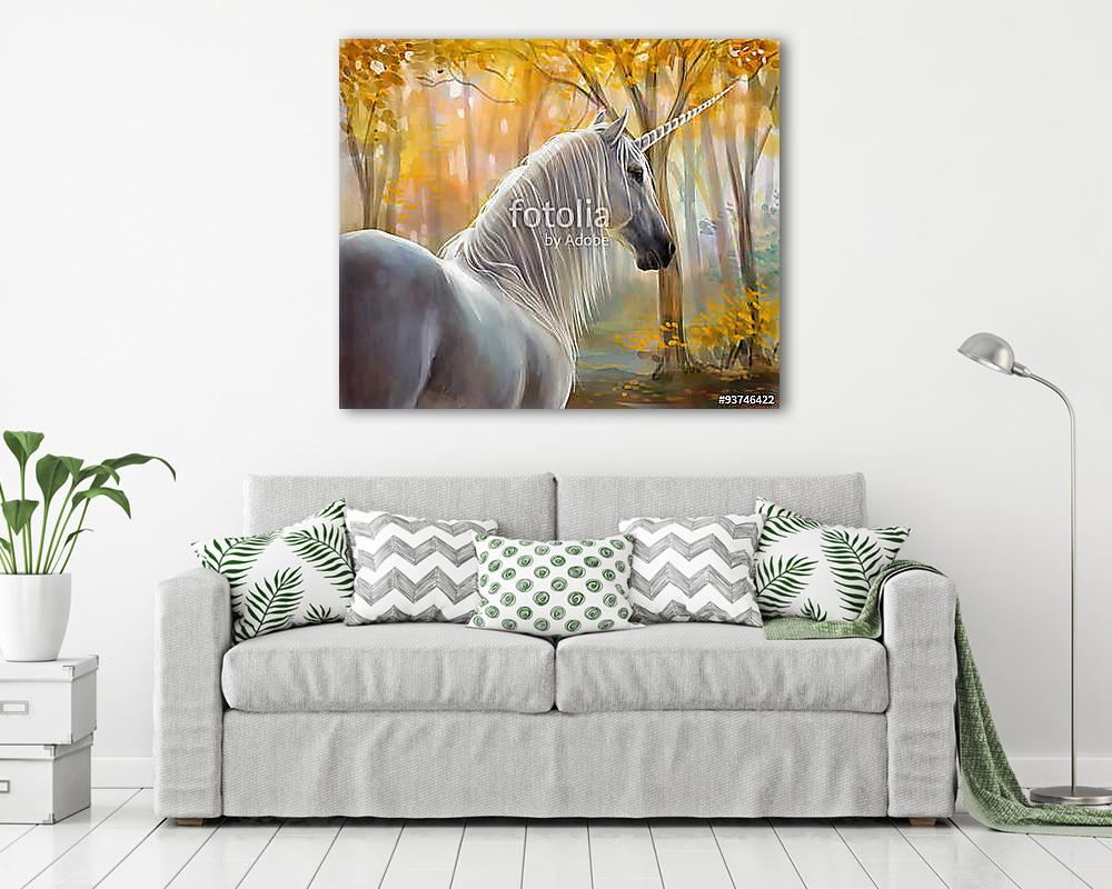 Unikornis a varázserdőben - vászonkép, falikép vásárlás Unikornis a varázserdőben (vászonkép) - vászonkép, falikép otthonra és irodába