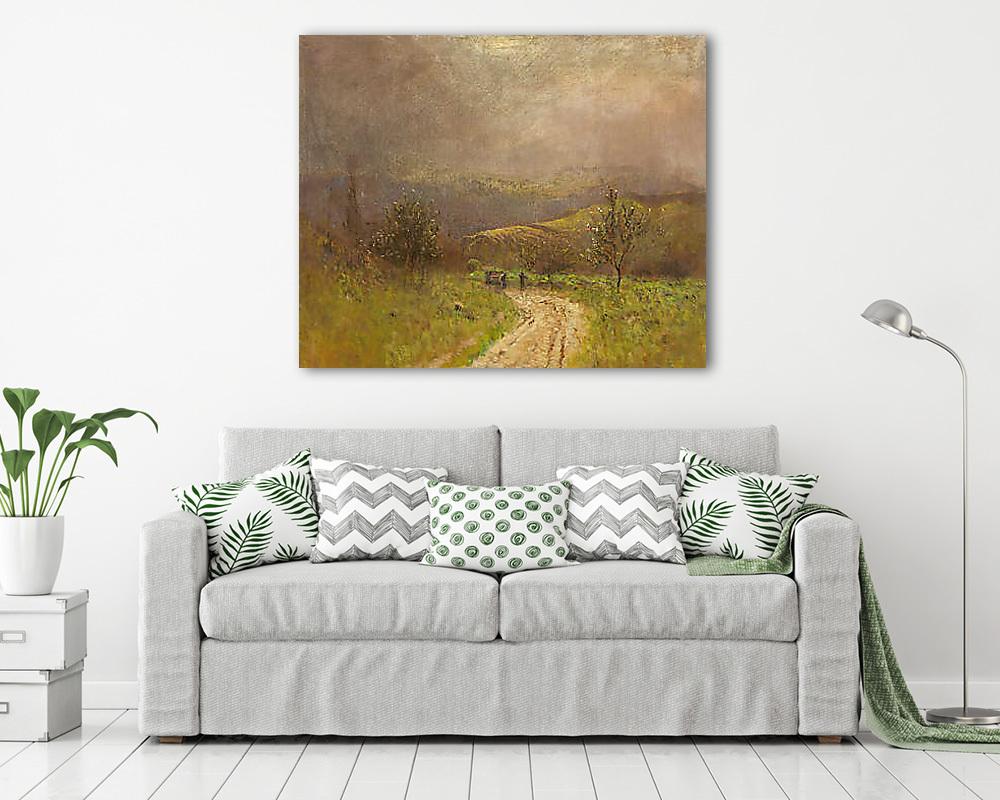 Őszi táj, kora este (vászonkép) - vászonkép, falikép otthonra és irodába