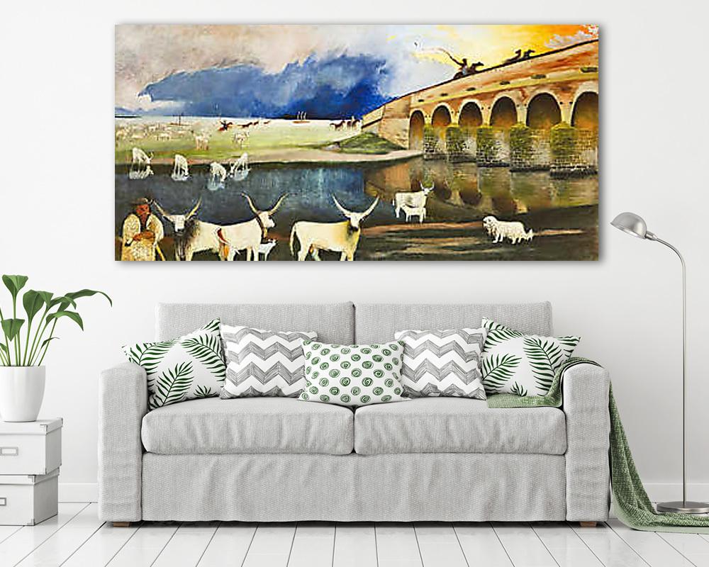 Vihar a Hortobágyon - vászonkép, falikép vásárlás Vihar a Hortobágyon (fotótapéta) - vászonkép, falikép otthonra és irodába