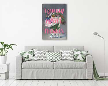 I can buy myself flower (Barokk & Graffiti) (vászonkép) - vászonkép, falikép otthonra és irodába