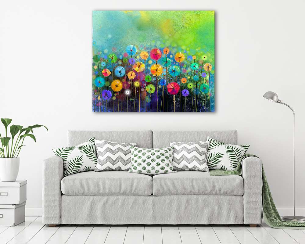 Absztrakt modern virág mező (fotótapéta) - vászonkép, falikép otthonra és irodába