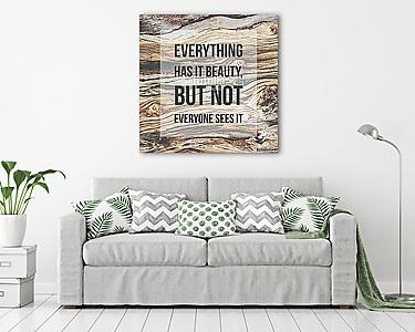 Inspirational and motivation quote on old wooden background with (vászonkép) - vászonkép, falikép otthonra és irodába