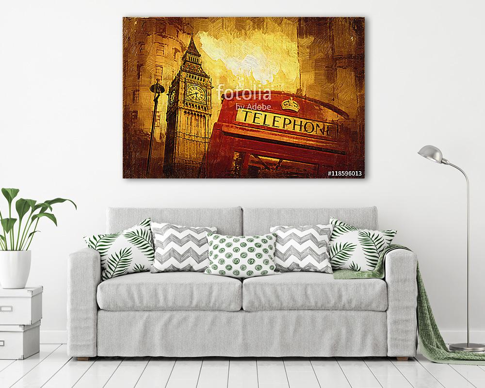 London oil art illustration (többrészes kép)