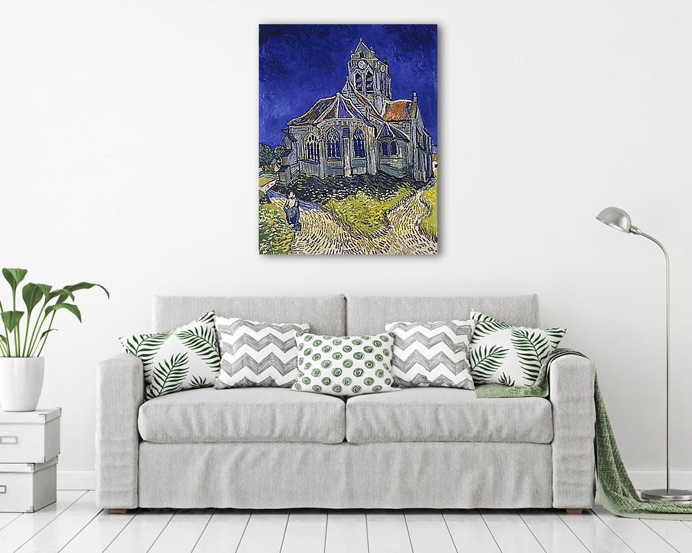 A templom Auvers sur Oise-ban - vászonkép, falikép vásárlás A templom Auvers sur Oise-ban (vászonkép) - vászonkép, falikép otthonra és irodába