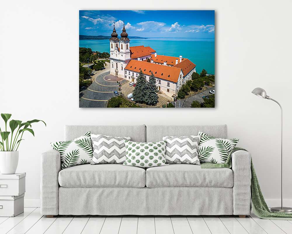 A Tihanyi apátság (többrészes kép) - vászonkép, falikép otthonra és irodába