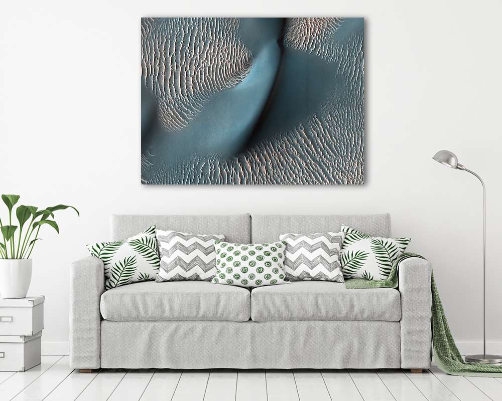 Dűnék és hulllámok a Marson, Proctor kráter (színezett) (fotótapéta) - vászonkép, falikép otthonra és irodába