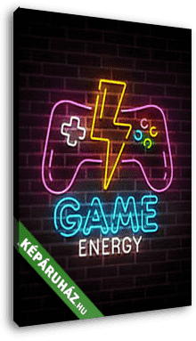 GAME energy (neon series) - vászonkép 3D látványterv