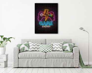GAME energy (neon series) (vászonkép) - vászonkép, falikép otthonra és irodába