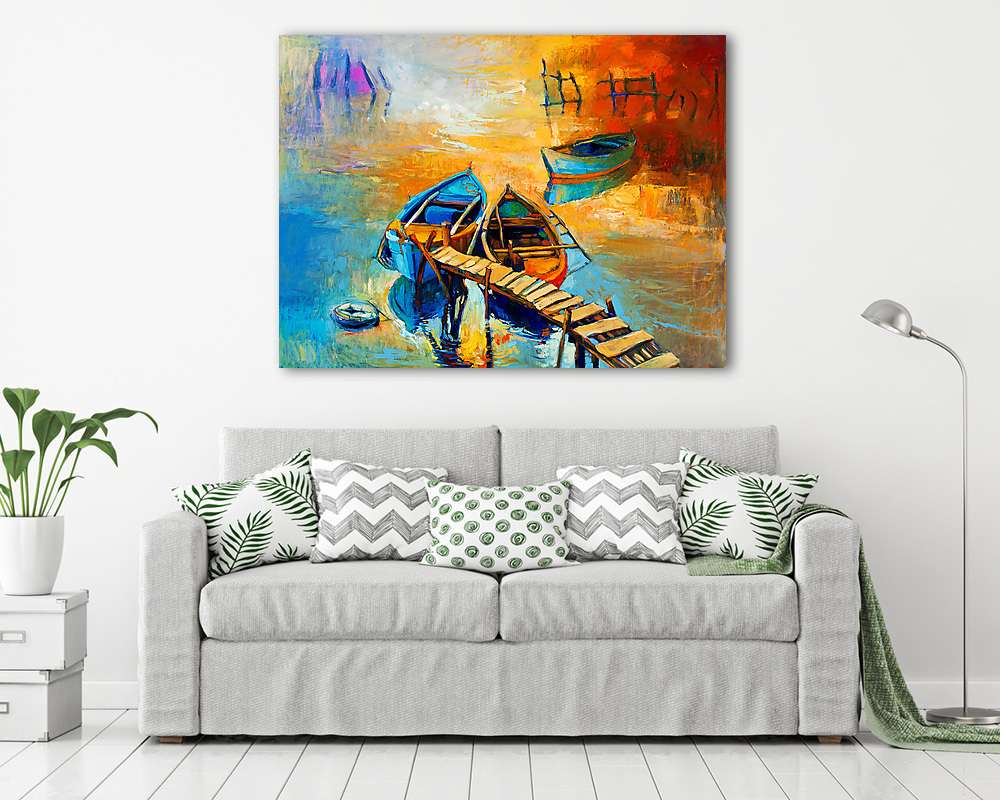 Csendélet a mólónál - vászonkép, falikép vásárlás Csendélet a mólónál (vászonkép) - vászonkép, falikép otthonra és irodába