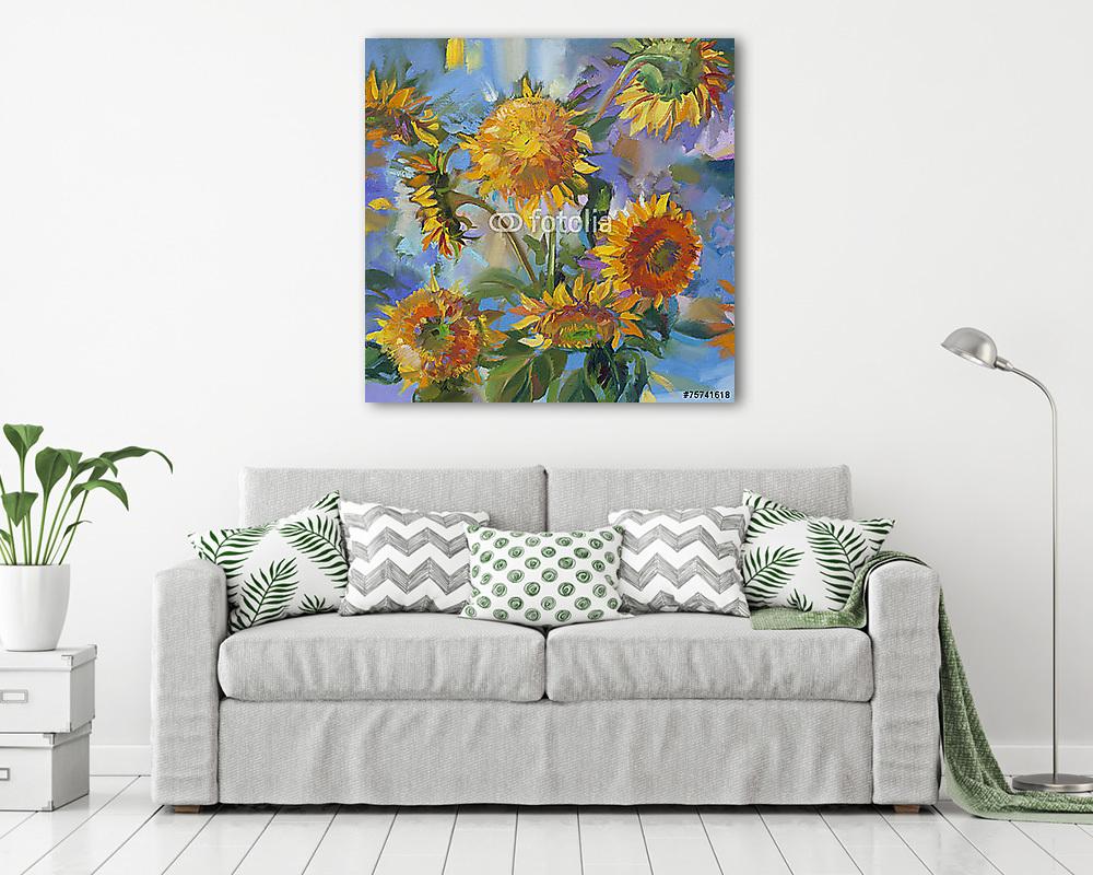 napraforgó (többrészes kép) - vászonkép, falikép otthonra és irodába