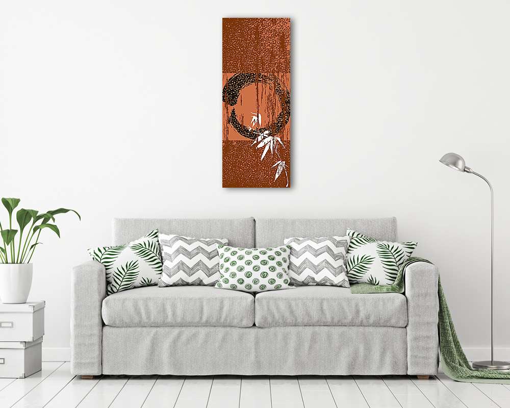 Zen kör és bambusz szüret poszter háttér (fotótapéta) - vászonkép, falikép otthonra és irodába