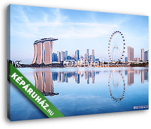 Szingapúr Skyline - vászonkép 3D látványterv