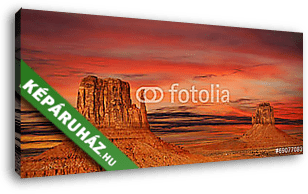 Monument Valley naplementében, Utah, USA. - vászonkép 3D látványterv