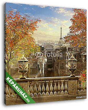 Panoráma Párizs, Franciaország, Montmartre. - vászonkép 3D látványterv