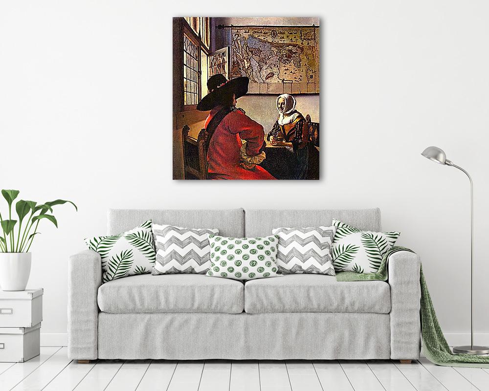 Katona és nevető lány (fotótapéta) - vászonkép, falikép otthonra és irodába