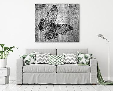 grunge butterfly (vászonkép) - vászonkép, falikép otthonra és irodába