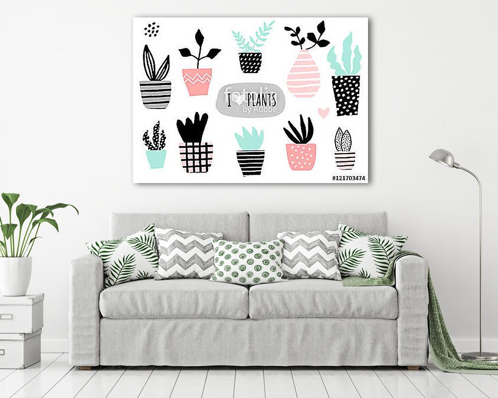 House Plants Collection - vászonkép, falikép vásárlás House Plants Collection (vászonkép) - vászonkép, falikép otthonra és irodába