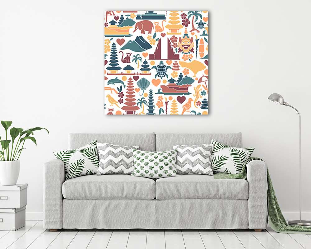 Bali szimbólumok - vászonkép, falikép vásárlás Bali szimbólumok (fotótapéta) - vászonkép, falikép otthonra és irodába