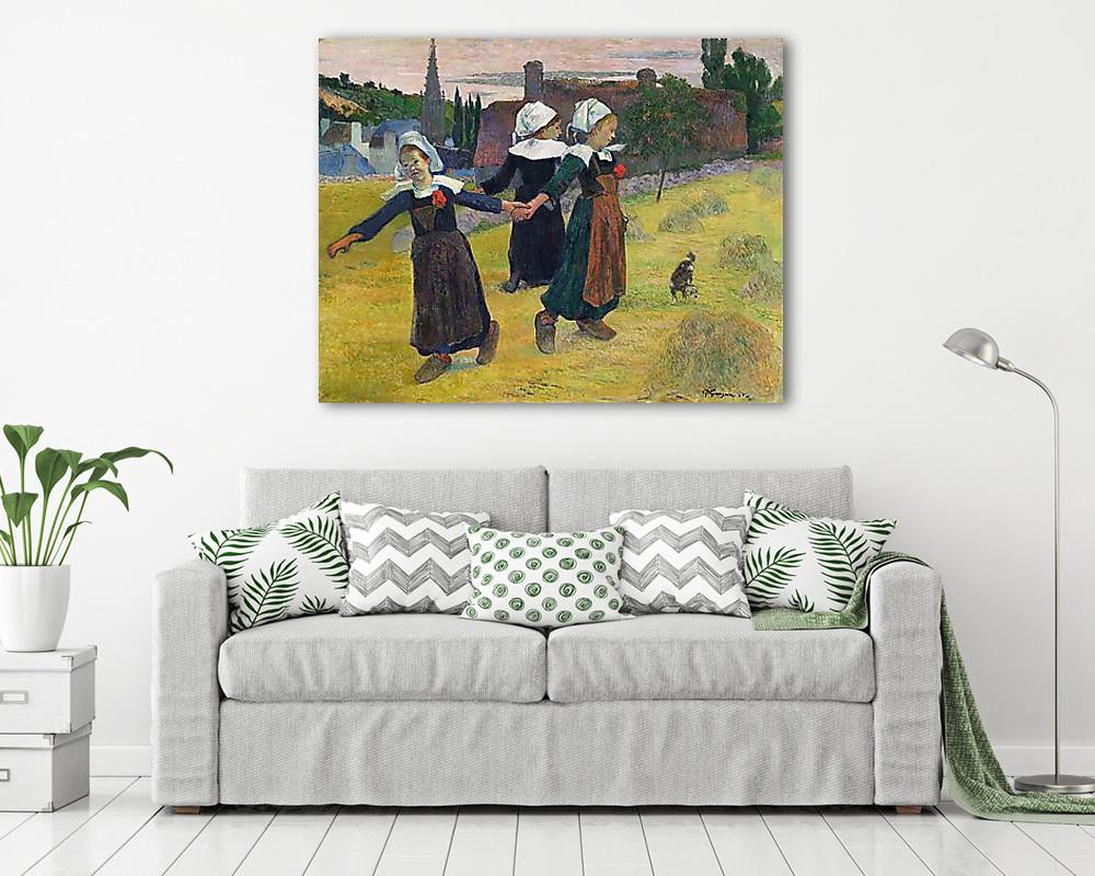 Táncoló bretoni lányok (vászonkép) - vászonkép, falikép otthonra és irodába