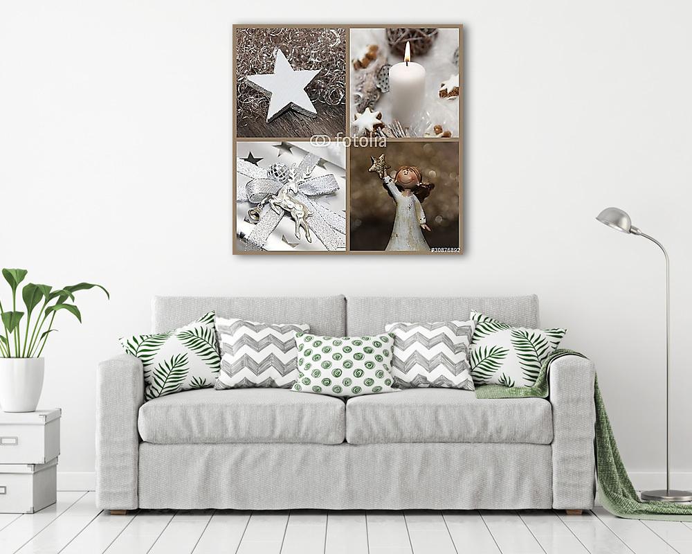 Karácsonyi tér (keretezett kép) - vászonkép, falikép otthonra és irodába