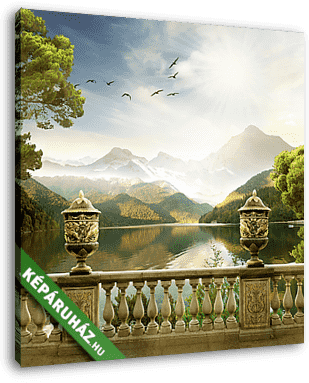 Hegyvidéki táj - vászonkép 3D látványterv