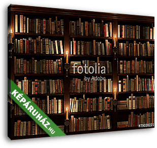 Bookshelf. Seamless texture (vertically and horizontally) - vászonkép 3D látványterv