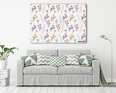 flower pattern background (vászonkép) - vászonkép, falikép otthonra és irodába