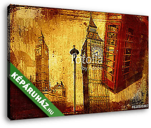 London oil art illustration - vászonkép 3D látványterv