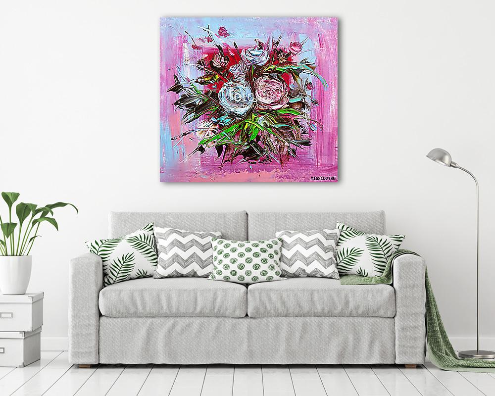 Színes rózsák absztrakt - vászonkép, falikép vásárlás Színes rózsák absztrakt (fotótapéta) - vászonkép, falikép otthonra és irodába
