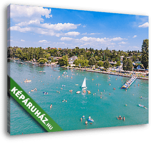 Balatoni strand, légifotó - vászonkép 3D látványterv Balatoni strand, légifotó - vászonkép 3D látványterv