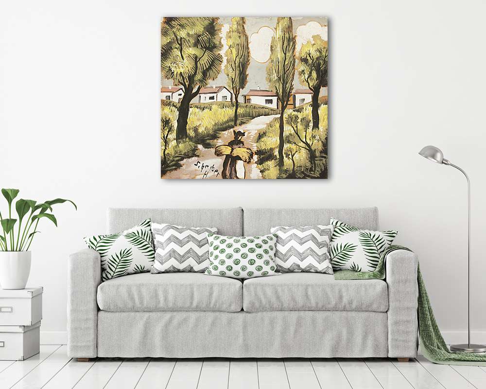 Egy falu látképe (bögre) - vászonkép, falikép otthonra és irodába